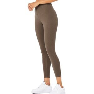 Alo Yoga Ribbed High-waist 7/8 Blissful Legging Hot Cocoa/ brown size S